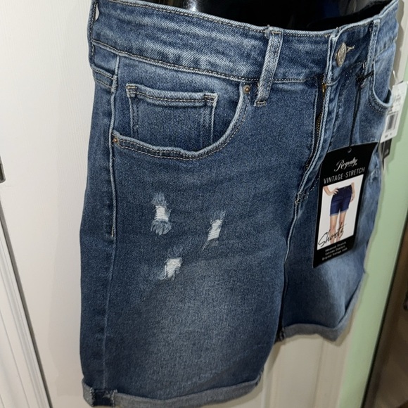 Royalty Blue Vintage Stretch High Rise Denim Shorts Spring 6.5” Inseam Size 10 - Picture 4 of 8